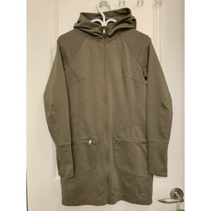 Merrell Tunic Hoodie Full Zip Women's M Olive  Khaki Green Lagenlook Gorpcore